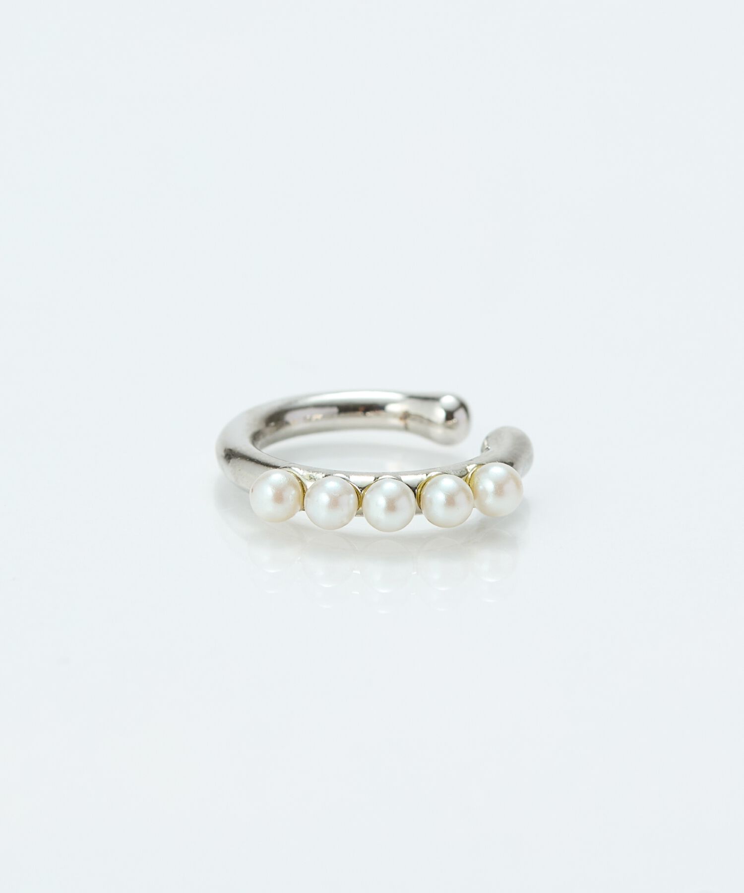 Phoebe「【金属アレルギー対応】パールフローイヤーカフ　シルバー/ニッケルフリー」|イヤーカフ|