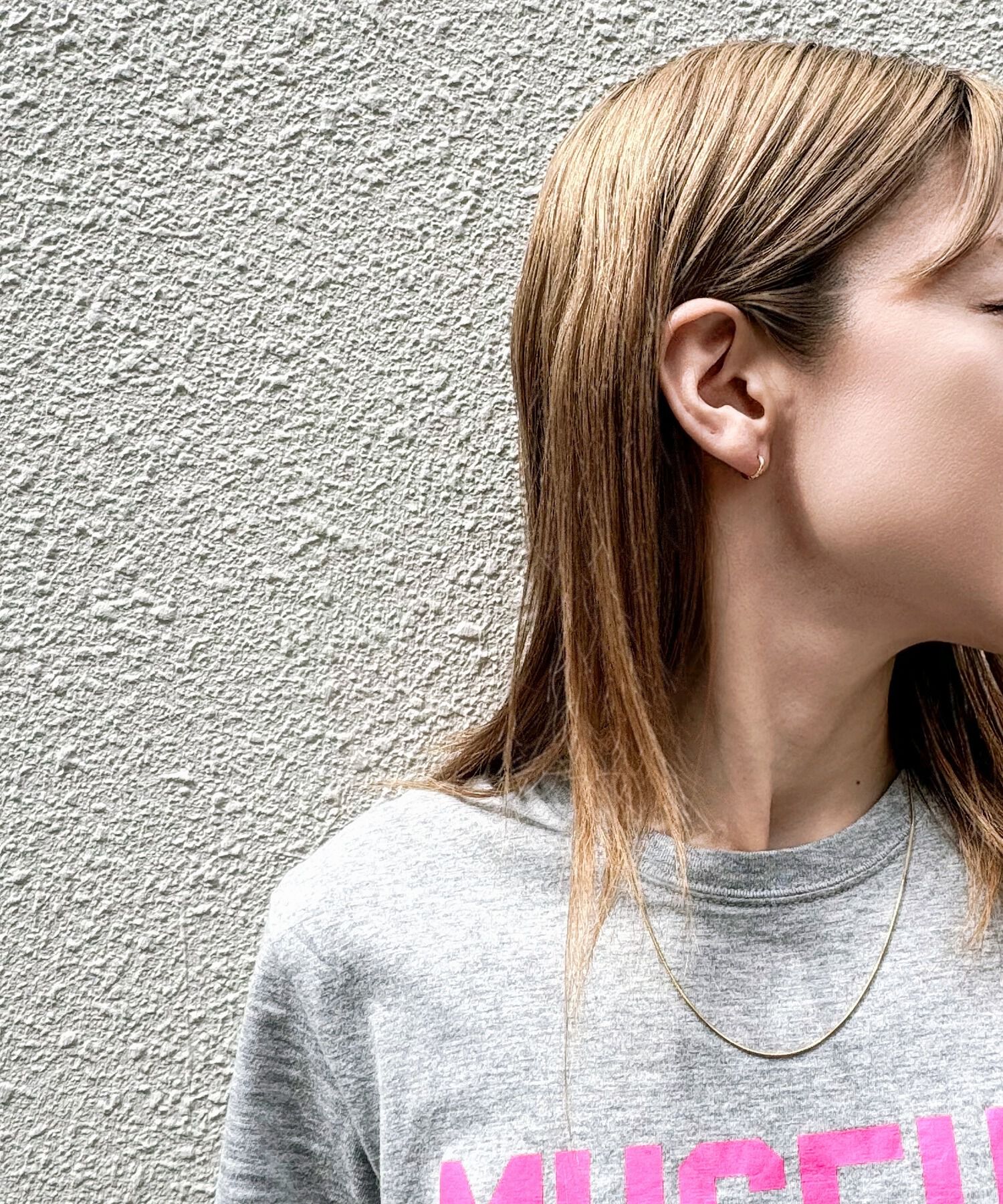 Phoebe「【金属アレルギー対応】ミニフープピアス(片耳)/サージカルステンレス ゴールド」|ピアス|