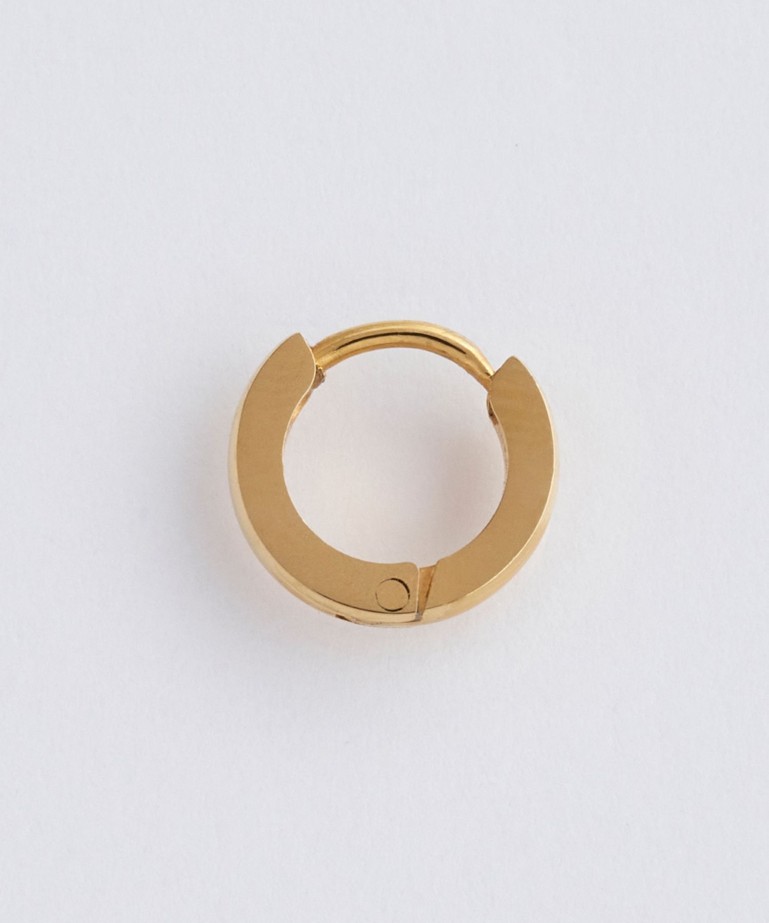 Phoebe「【金属アレルギー対応】ワンタッチメタルフープミニピアス(片耳)/サージカルステンレス ゴールド」|ピアス|