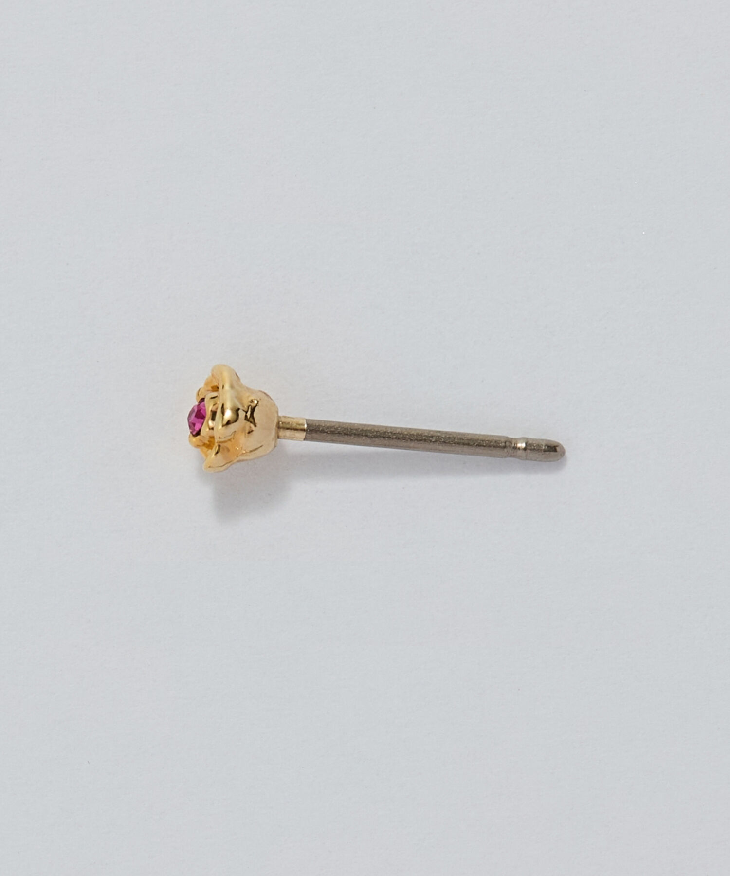 Phoebe「【金属アレルギー対応】プチフラワービジュースタッドピアス　ピンク/ニッケルフリー（片耳）」|ピアス|