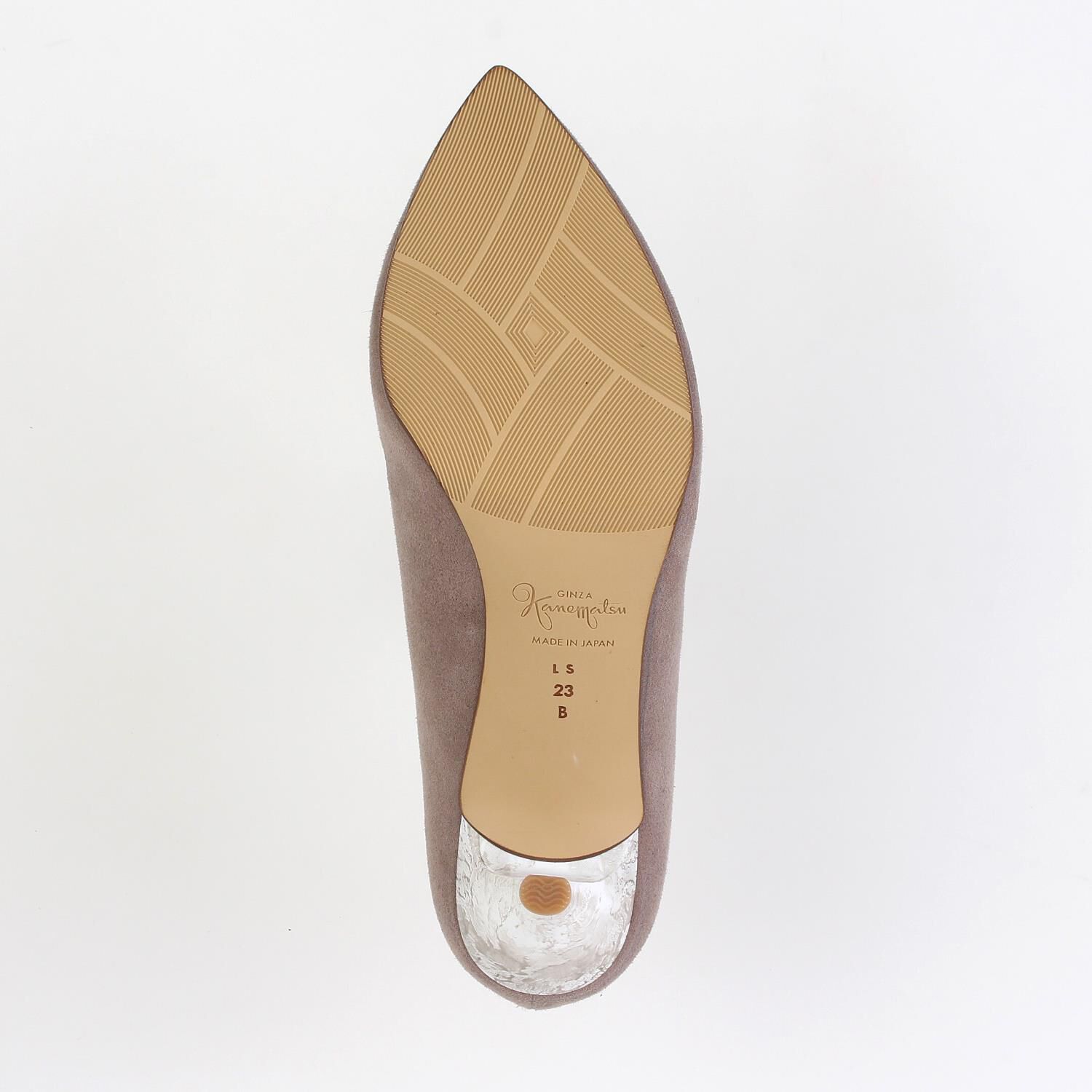 銀座かねまつ「LSBH2563METGRY 【本革】【防水】【Bウィズ】アクアベルスレンダーパンプス」|パンプス|