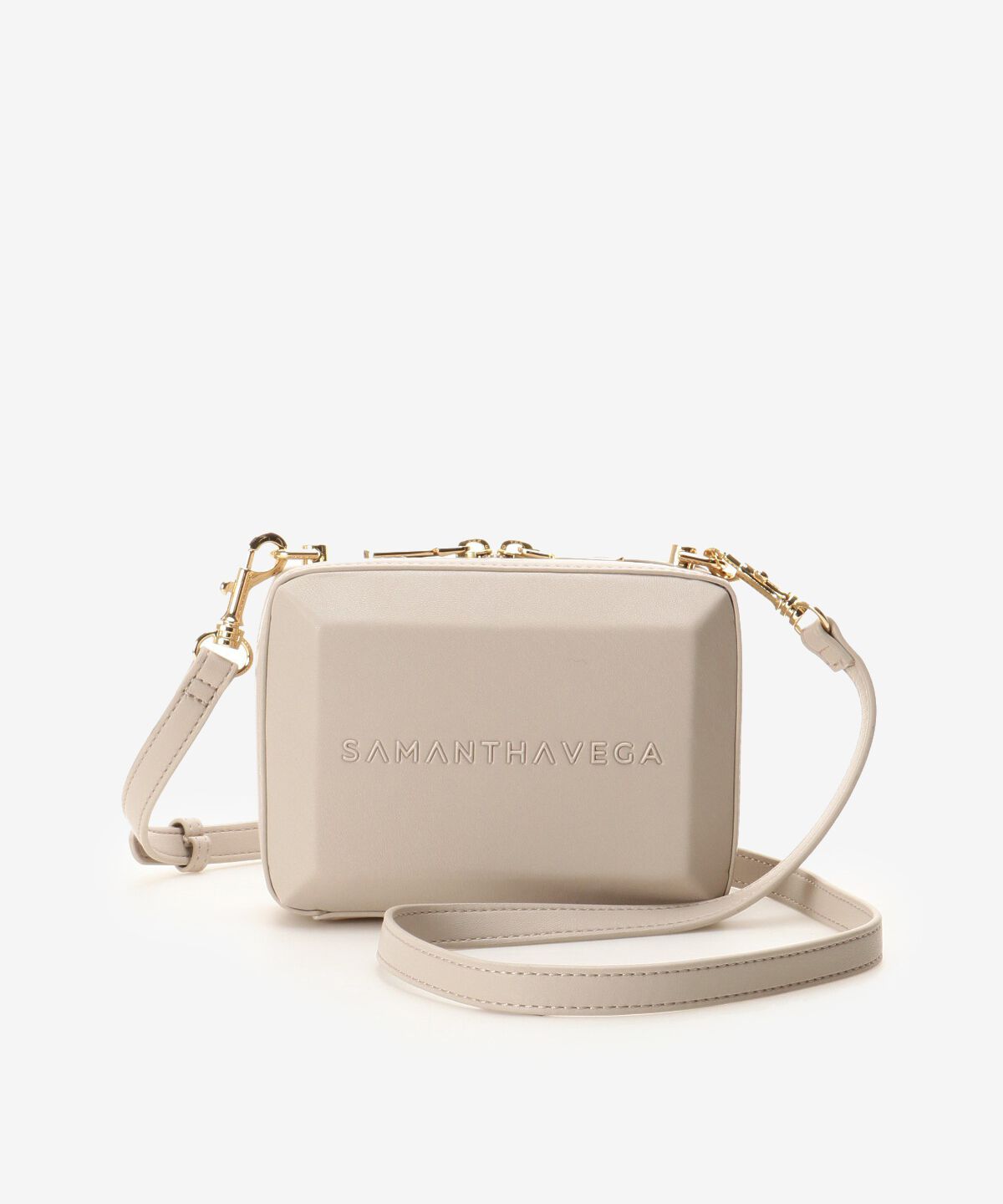 Samantha Vega「ナノスクエアストーンショルダーバッグ」|ショルダー・メッセンジャー|グレー