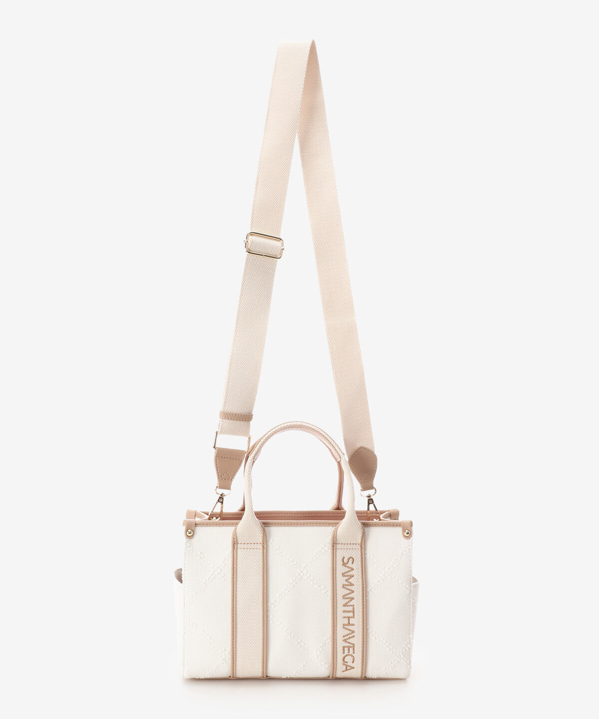 Samantha Vega「ロゴテープデニム風トート（小）」|ハンドバッグ|