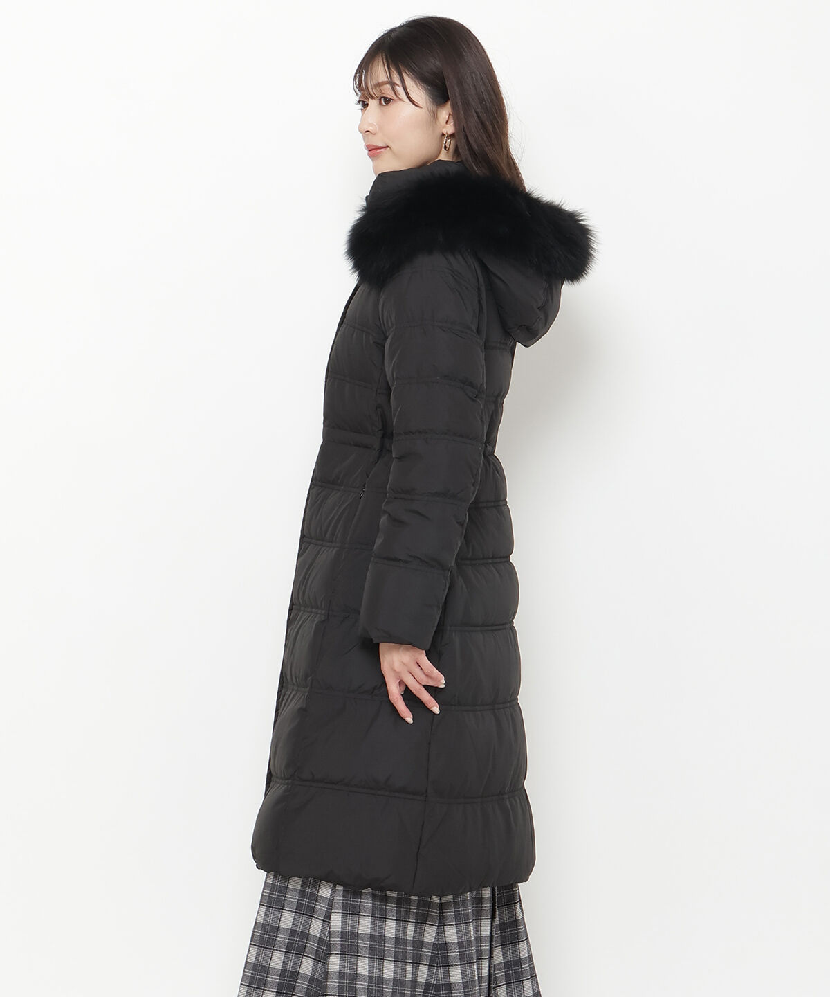 アンドクチュール「FOXファー付きミディアムロングダウン」|ダウン|