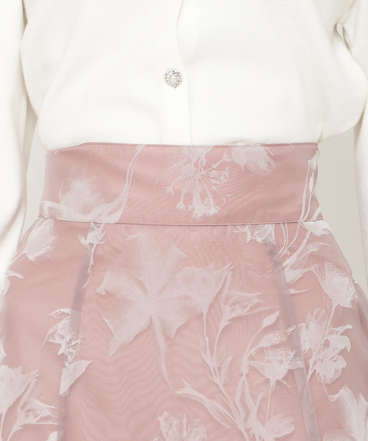 アンドクチュール「フロッキープリントフレアスカート」|フレア|