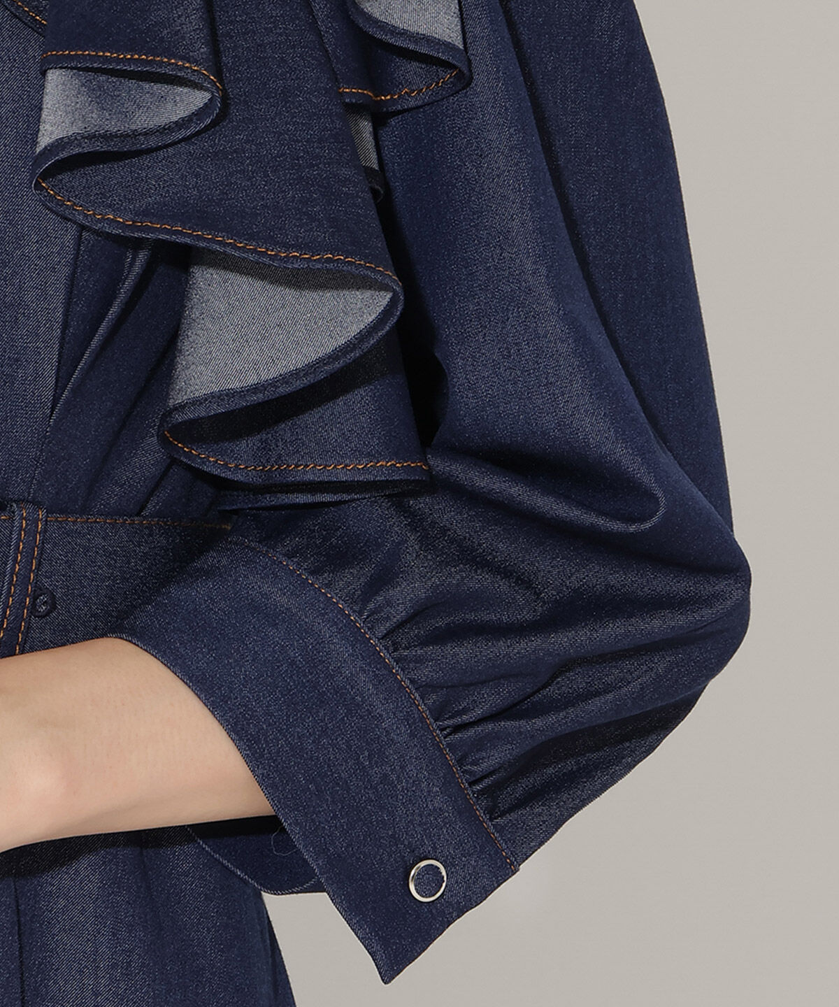 アンドクチュール「フリルケープ7分袖ワンピース」|ワンピース|