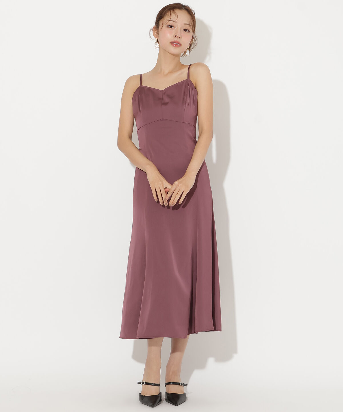 アンドクチュール「チュールフリルレイヤードドレス」|ドレス|