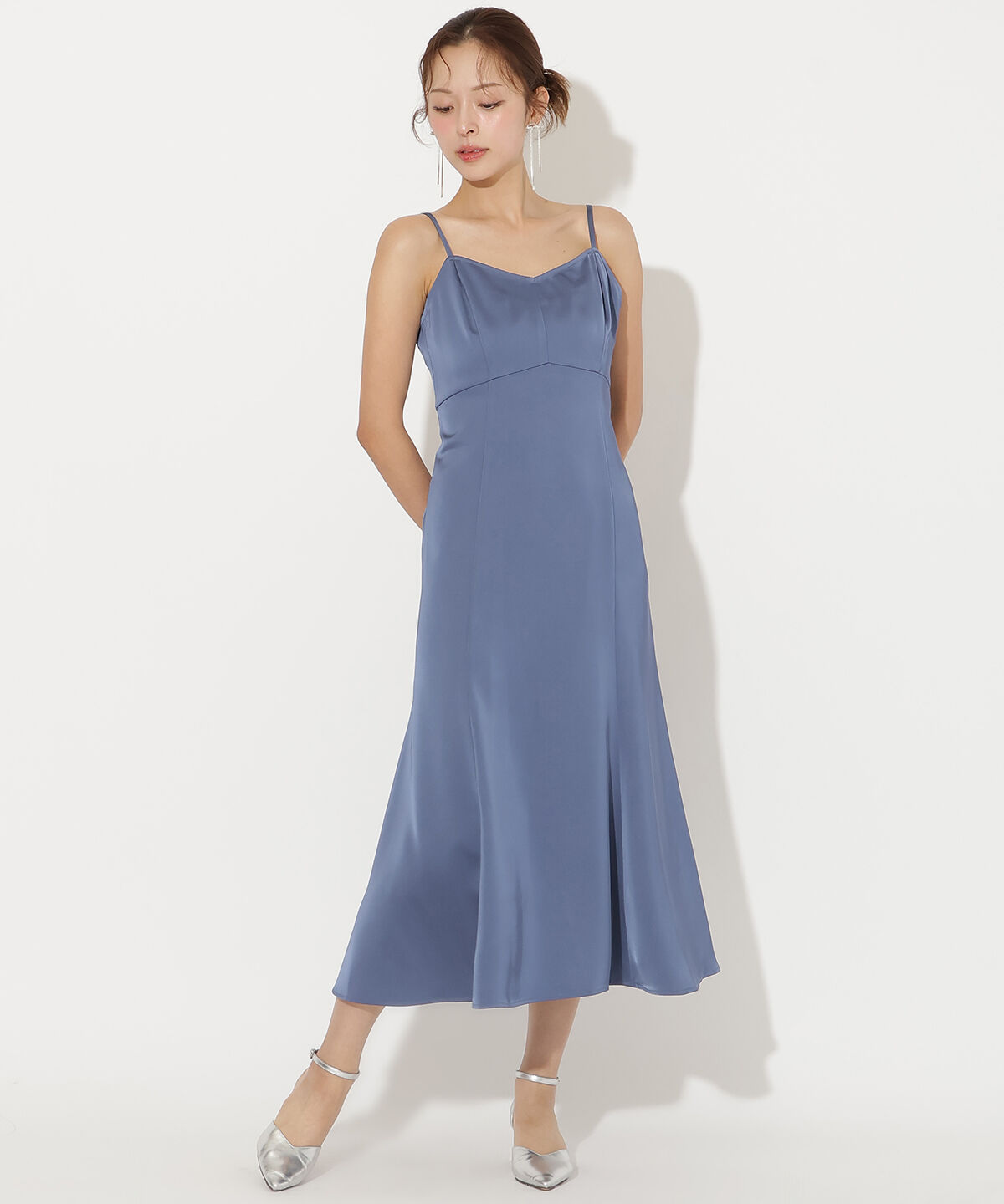 アンドクチュール「チュールフリルレイヤードドレス」|ドレス|