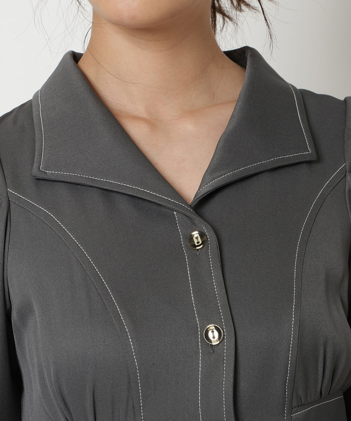 REDYAZEL「コルセットウエストシャツワンピース」|ワンピース|