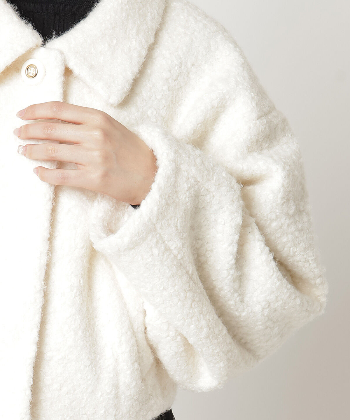 REDYAZEL「ブークレショートコート」|ステンカラーコート|