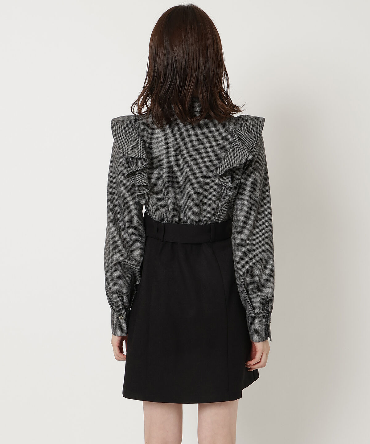 REDYAZEL「フリルシャツドッキングワンピース」|ワンピース|