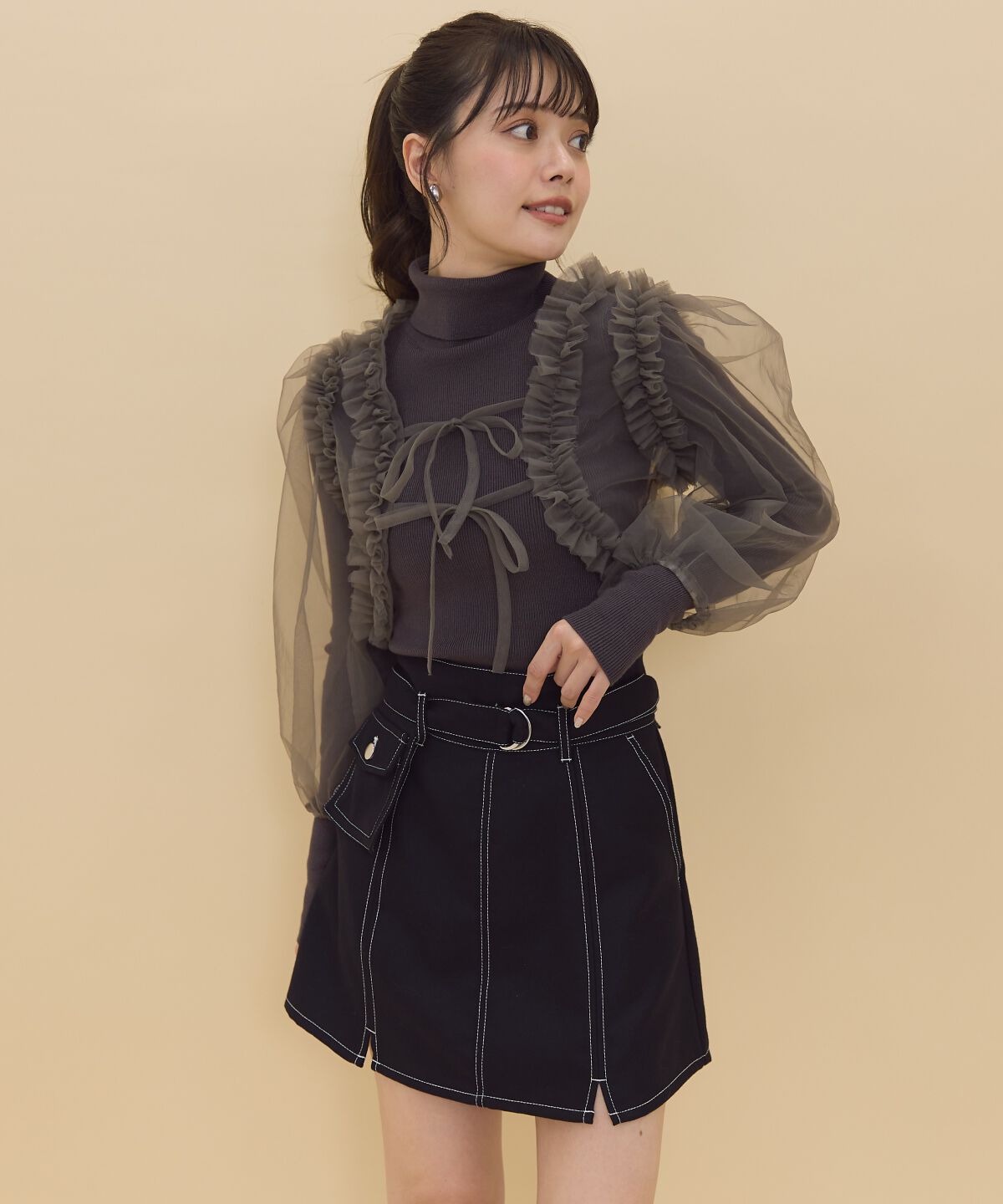 REDYAZEL「ポケットベルトミニスカート」|台形|