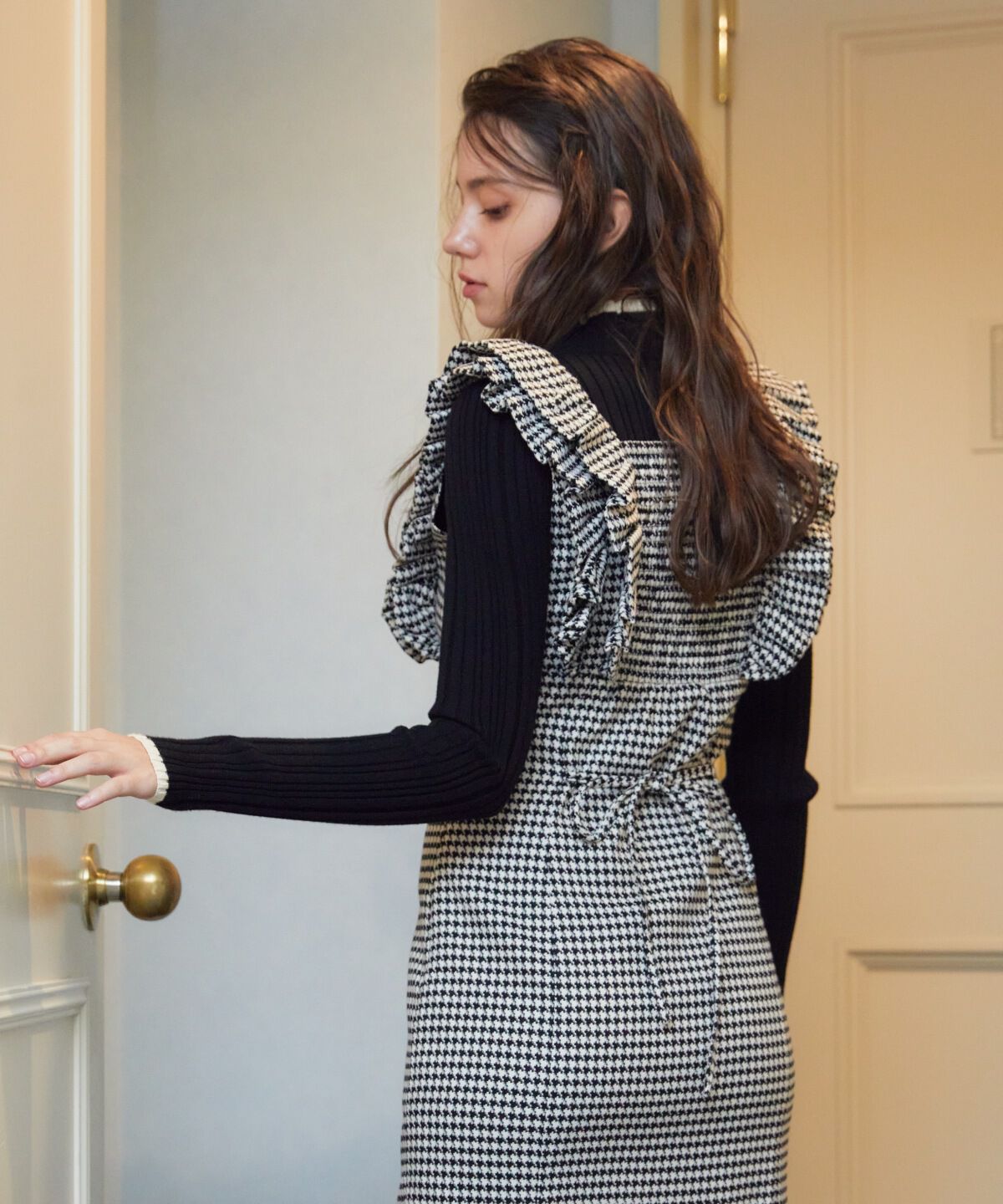 REDYAZEL「チドリフリルショルダージャンスカ」|ジャンパースカート|