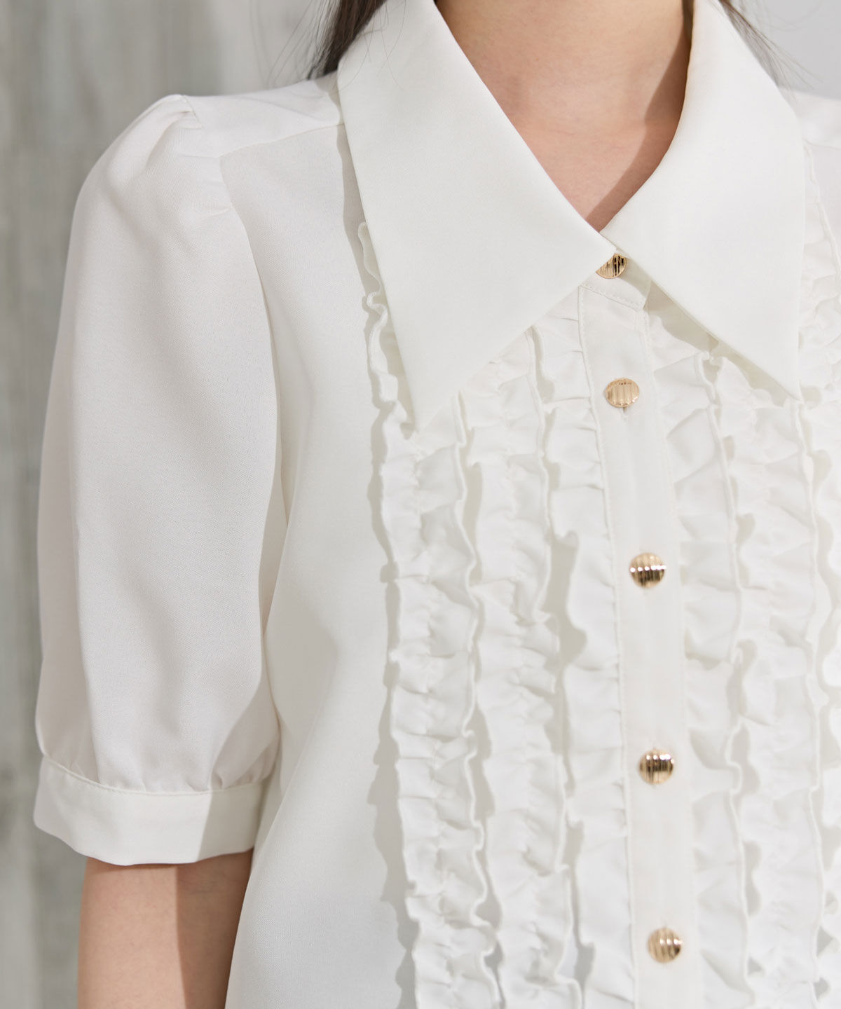 REDYAZEL「ビッグカラーフリルシャツ」|シャツ・ブラウス|