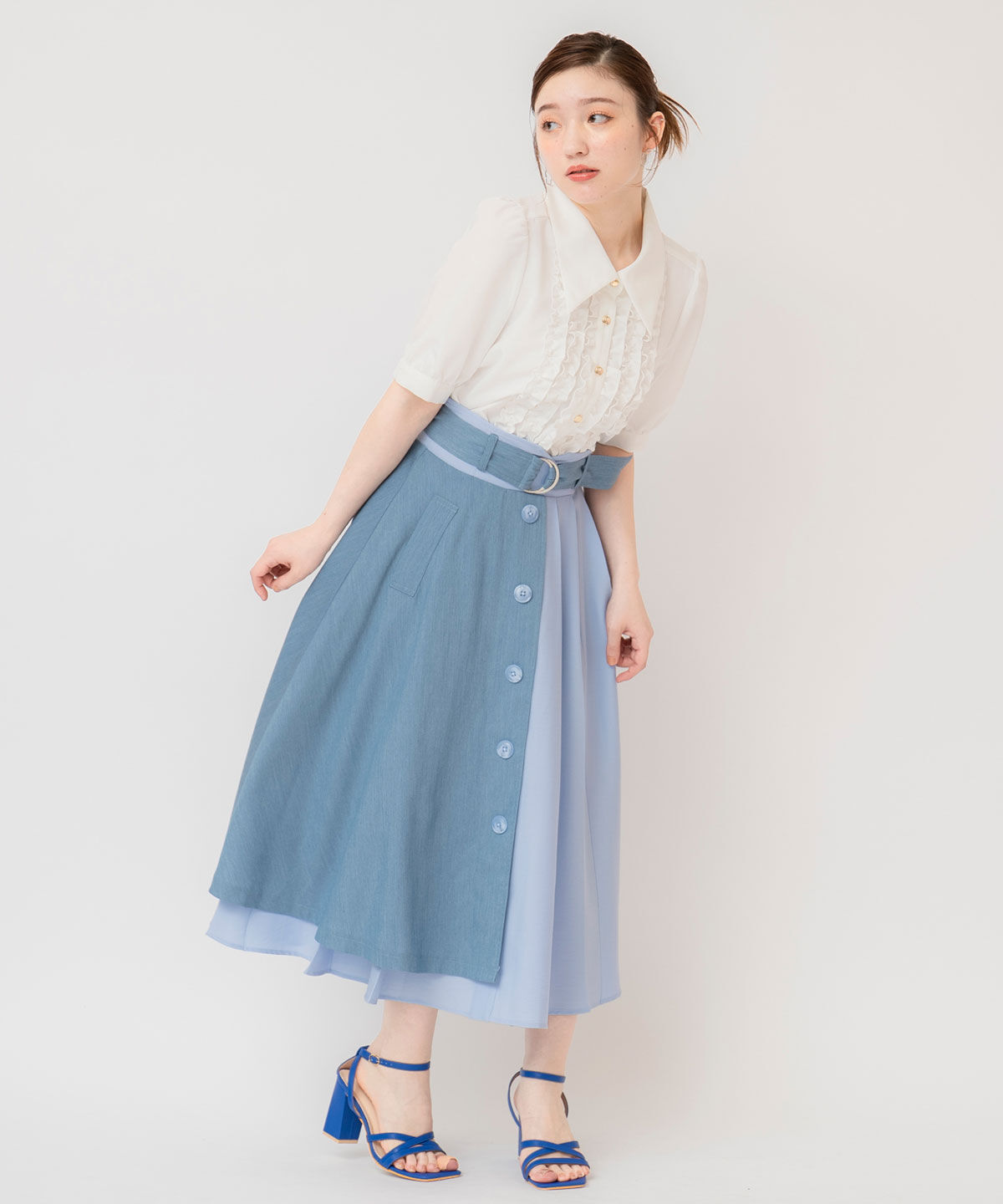 REDYAZEL「ビッグカラーフリルシャツ」|シャツ・ブラウス|