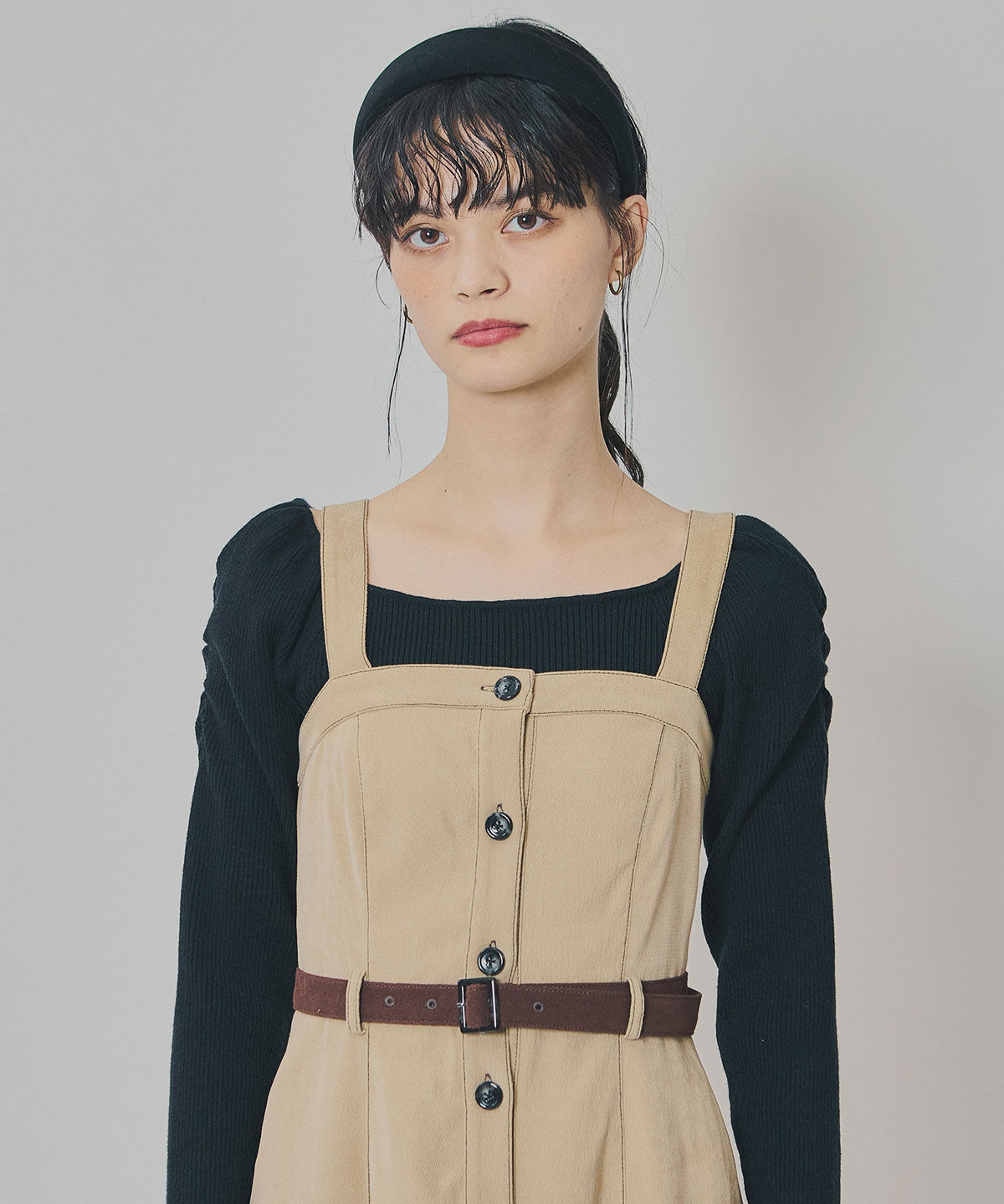 REDYAZEL「スエードライクショートジャケット&times;バイカラーワンピースセットアップ」|ワンピース|