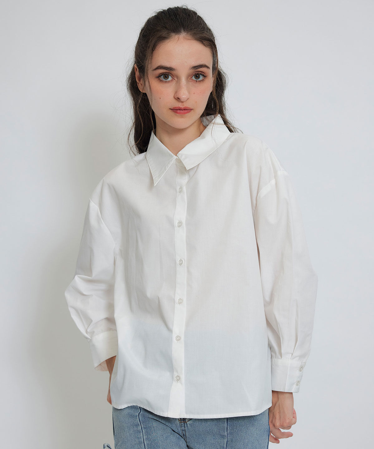 REDYAZEL「カレッジライクラインベスト&times;シャツブラウス」|ニット・セーター|