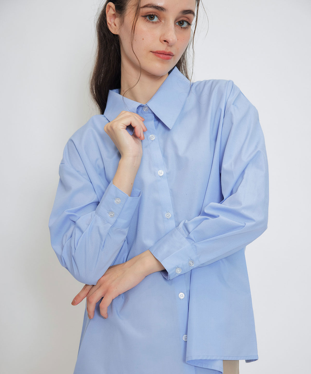 REDYAZEL「カレッジライクラインベスト&times;シャツブラウス」|ニット・セーター|