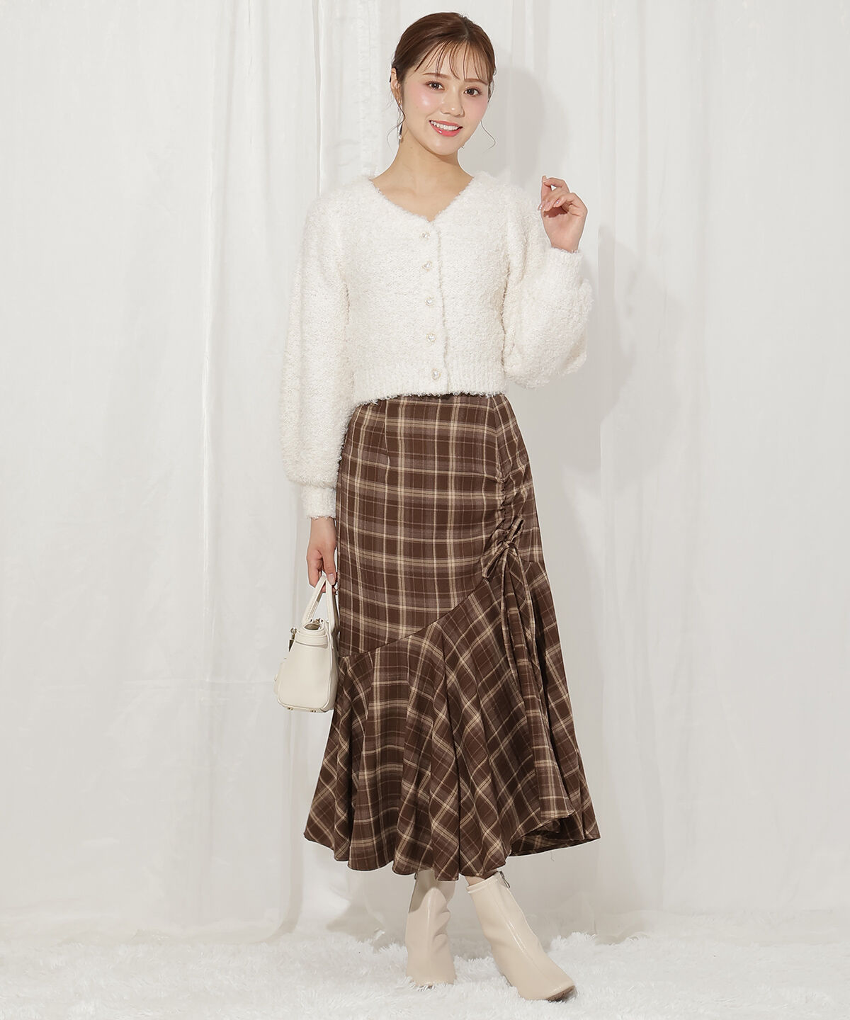 WILLSELECTION「アシメスリットギャザーマーメイドスカート」|フレア|