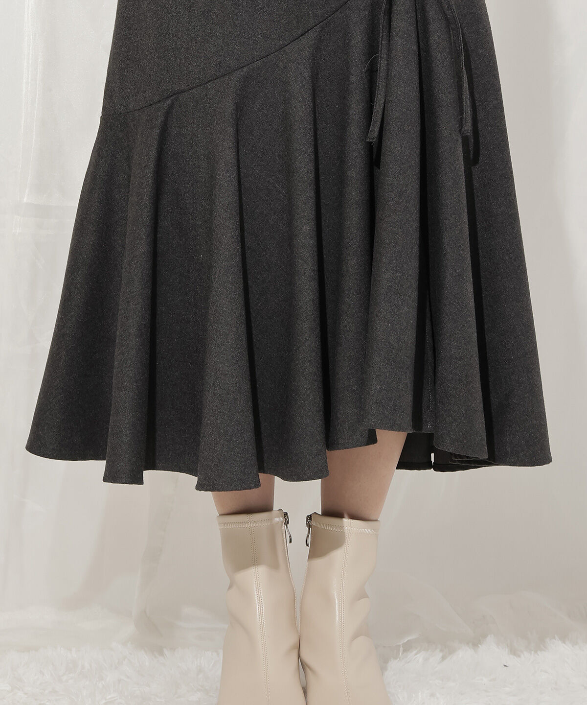 WILLSELECTION「アシメスリットギャザーマーメイドスカート」|フレア|