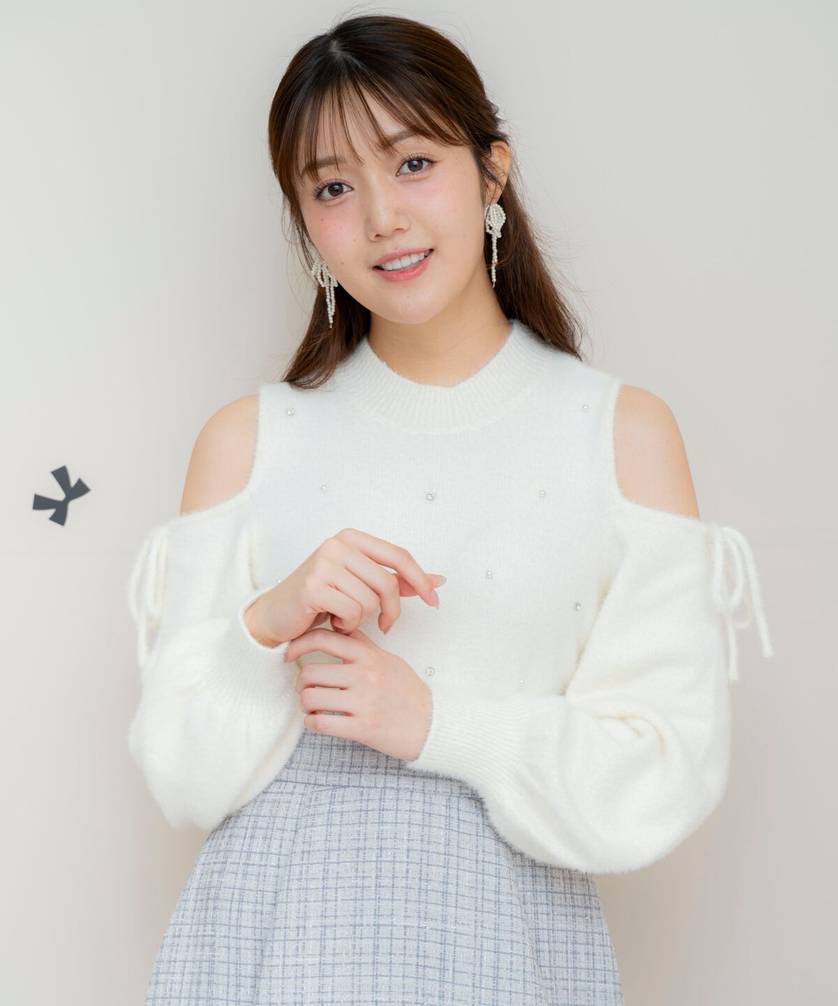 WILLSELECTION「オープンショルダーフェザーニット」|ニット・セーター|