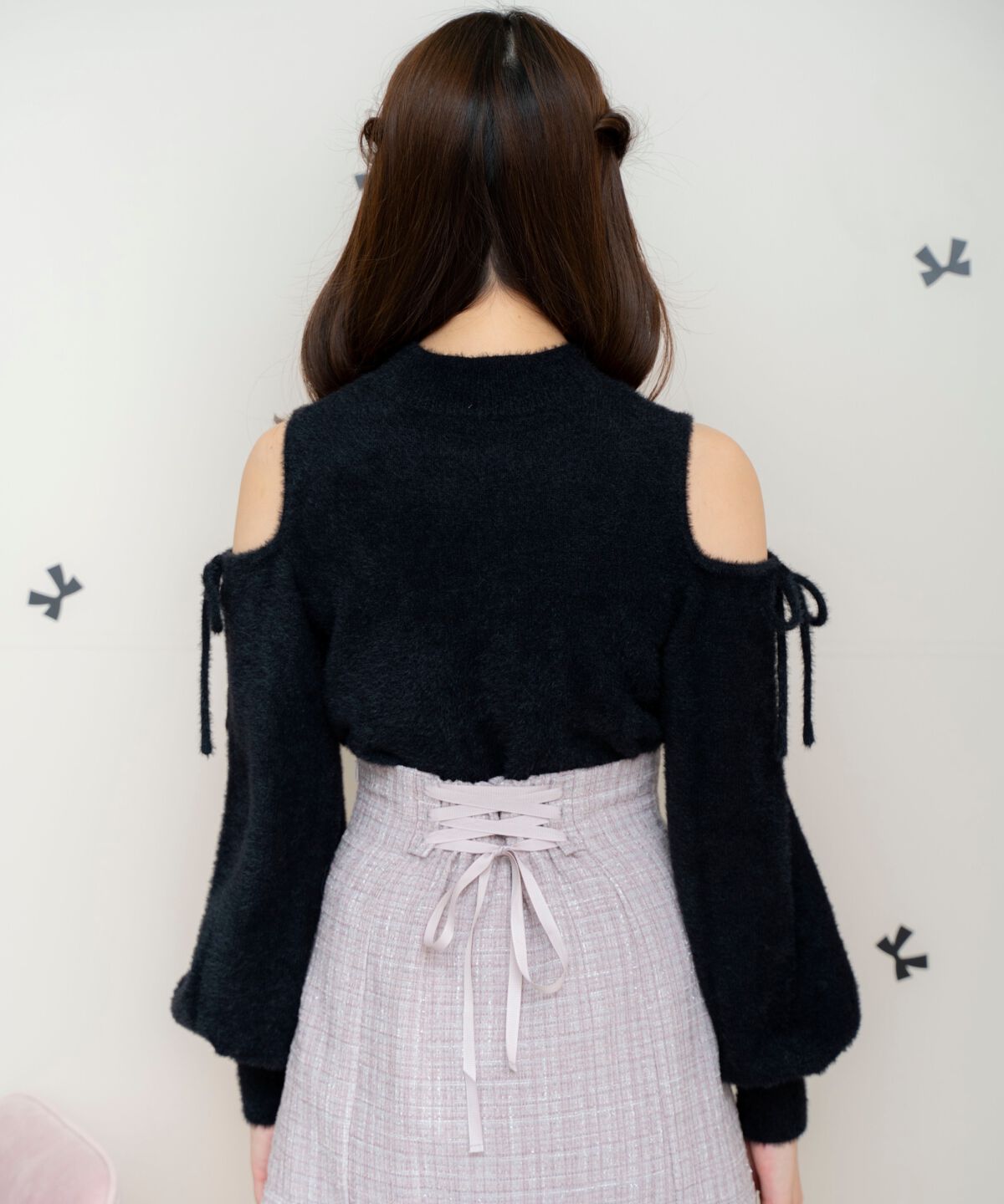 WILLSELECTION「オープンショルダーフェザーニット」|ニット・セーター|