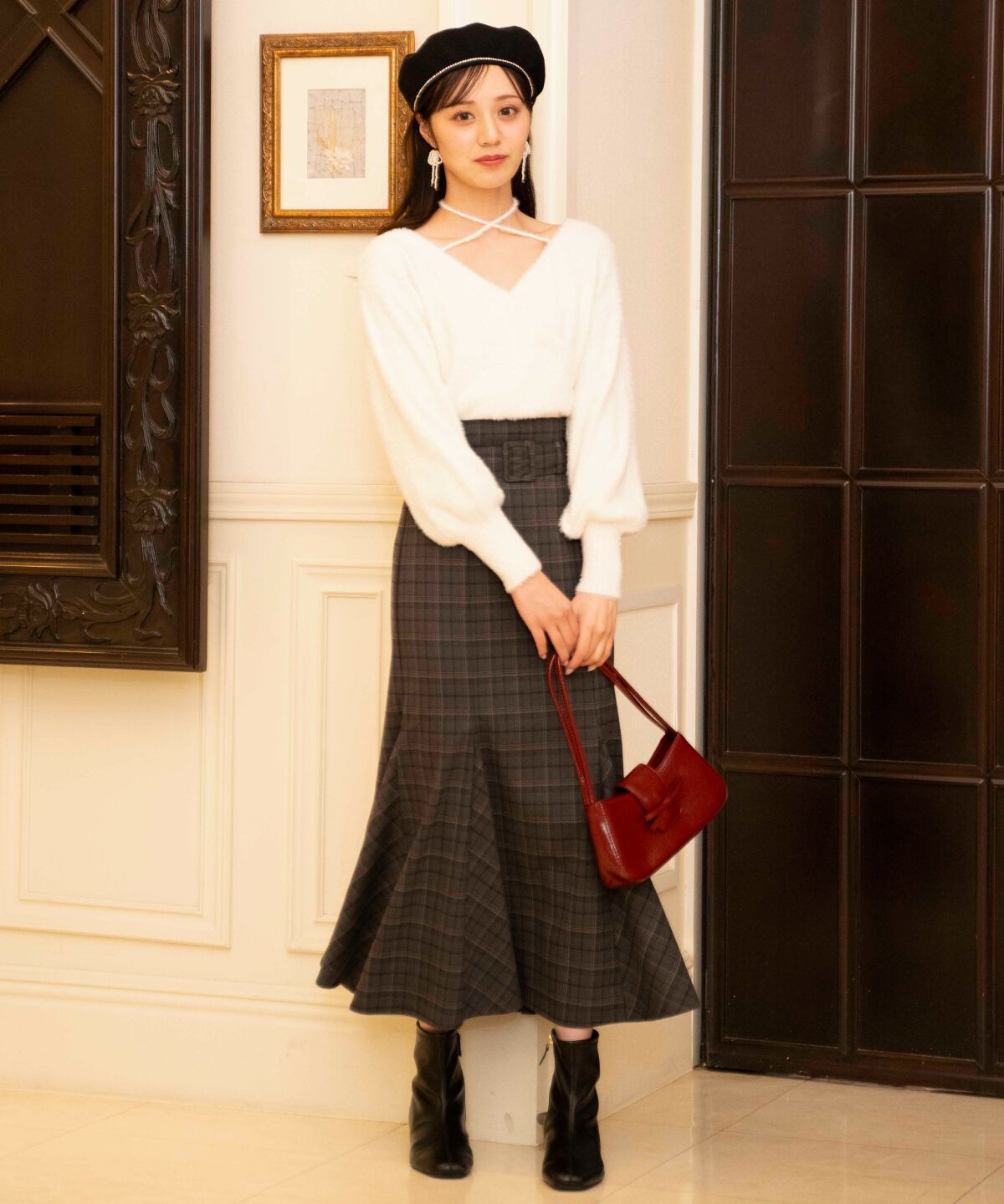 WILLSELECTION「クロスネックカシュクールフェザーニット」|ニット・セーター|