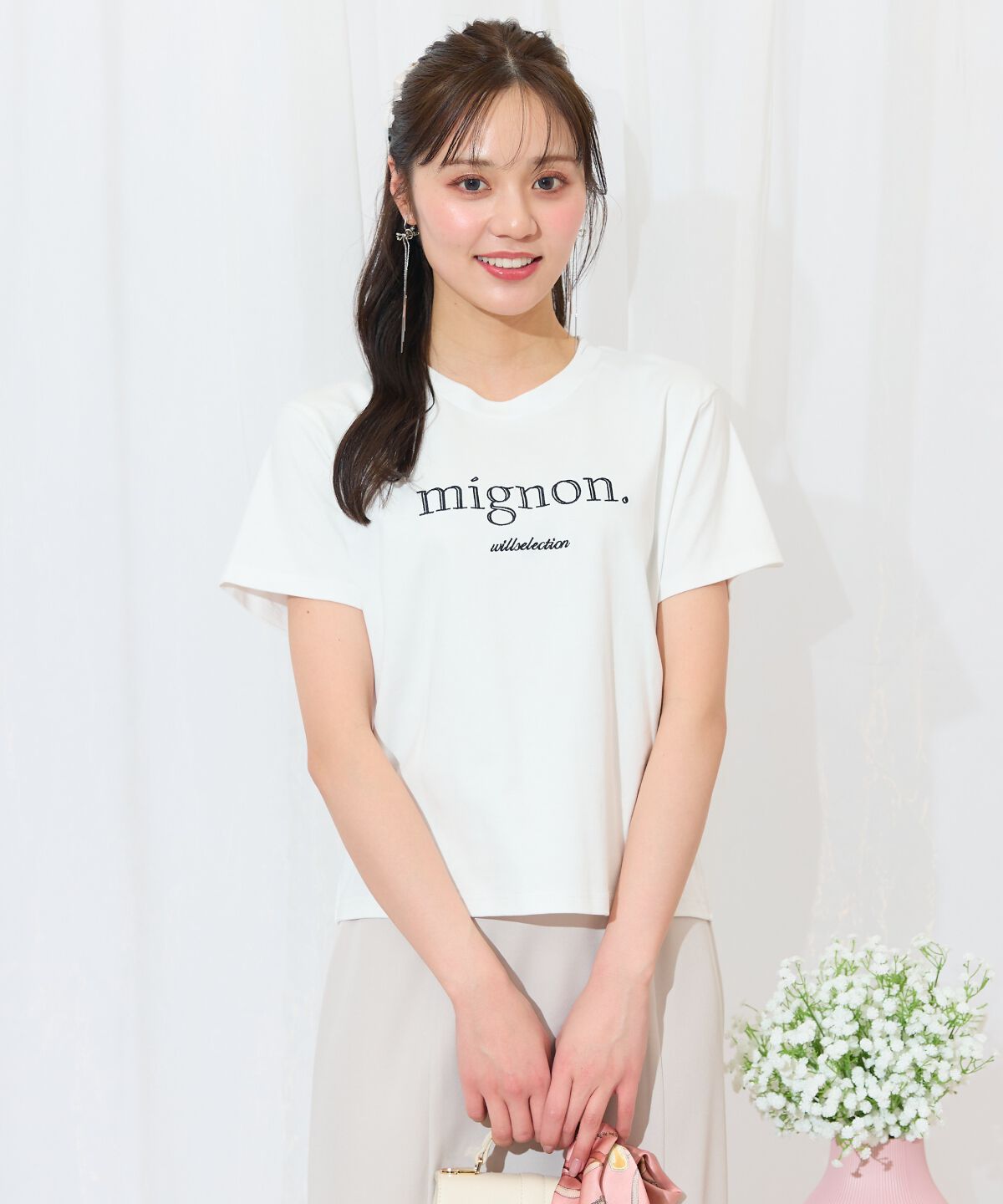 WILLSELECTION「ロゴ刺繍クルーネックTシャツ」|Tシャツ・カットソー|