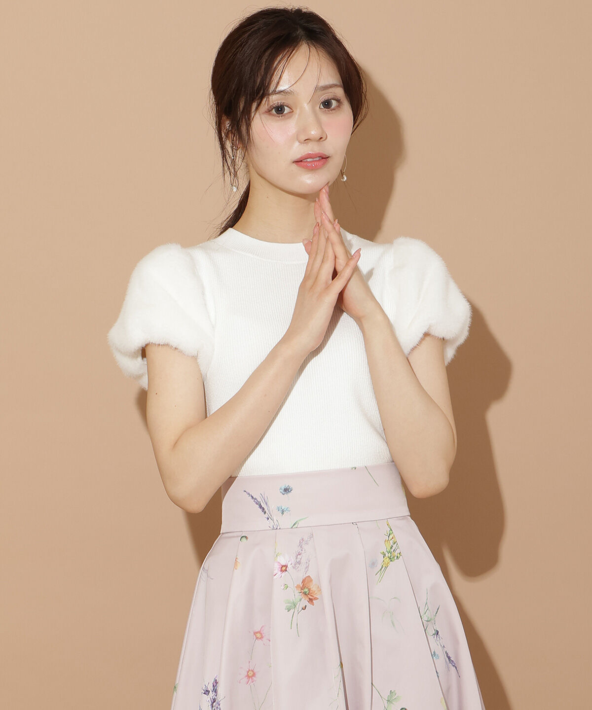 WILLSELECTION「ファースリーブニットプルオーバー」|ニット・セーター|