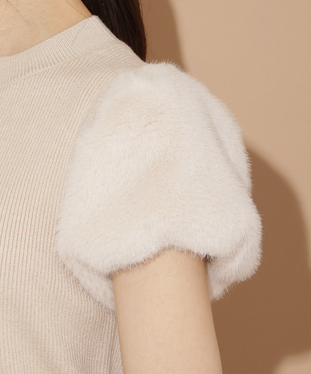 WILLSELECTION「ファースリーブニットプルオーバー」|ニット・セーター|