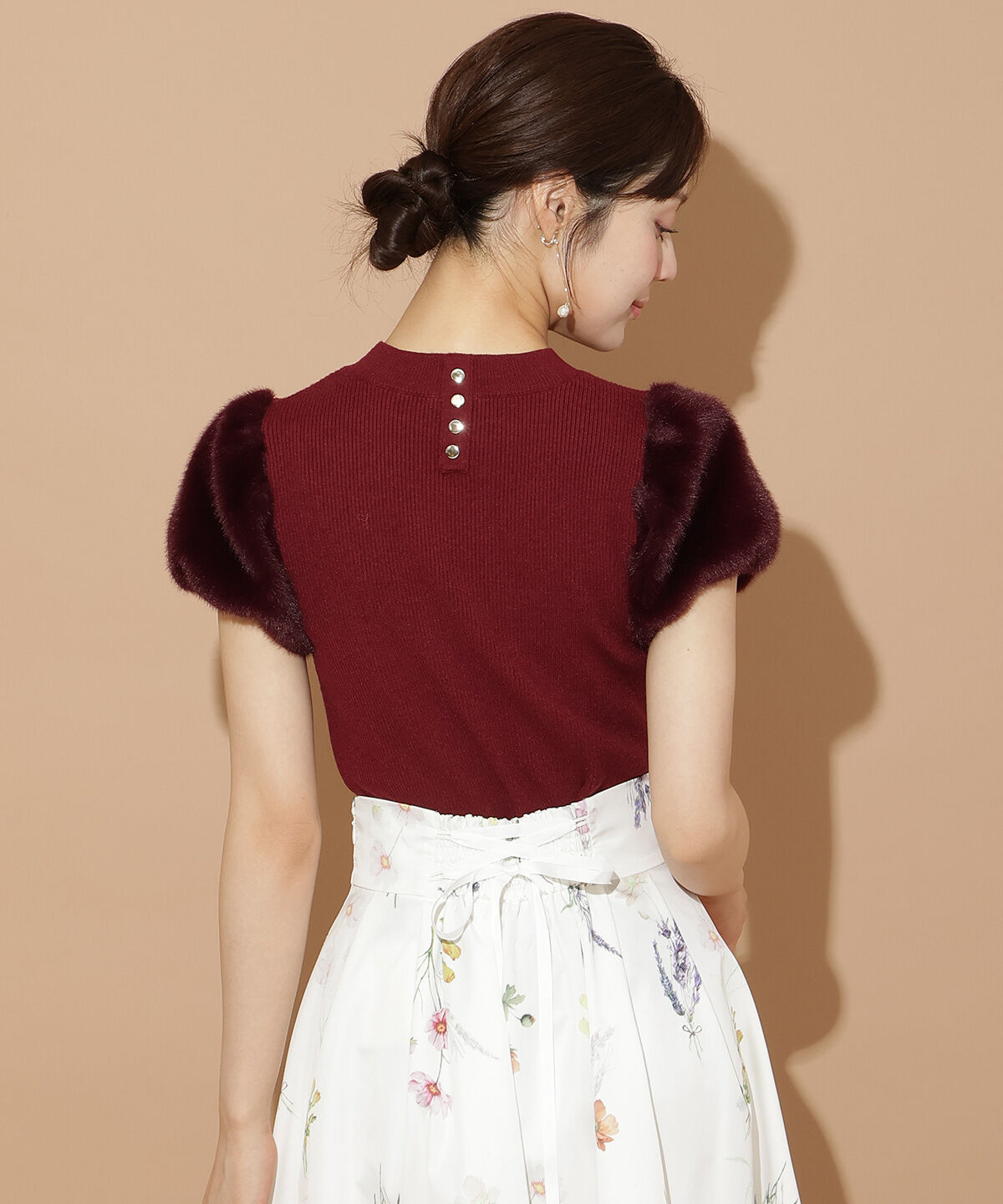 WILLSELECTION「ファースリーブニットプルオーバー」|ニット・セーター|