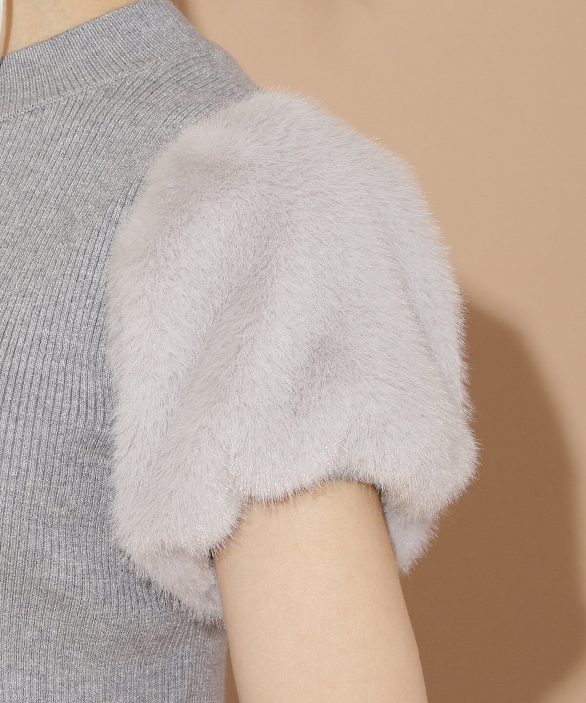 WILLSELECTION「ファースリーブニットプルオーバー」|ニット・セーター|