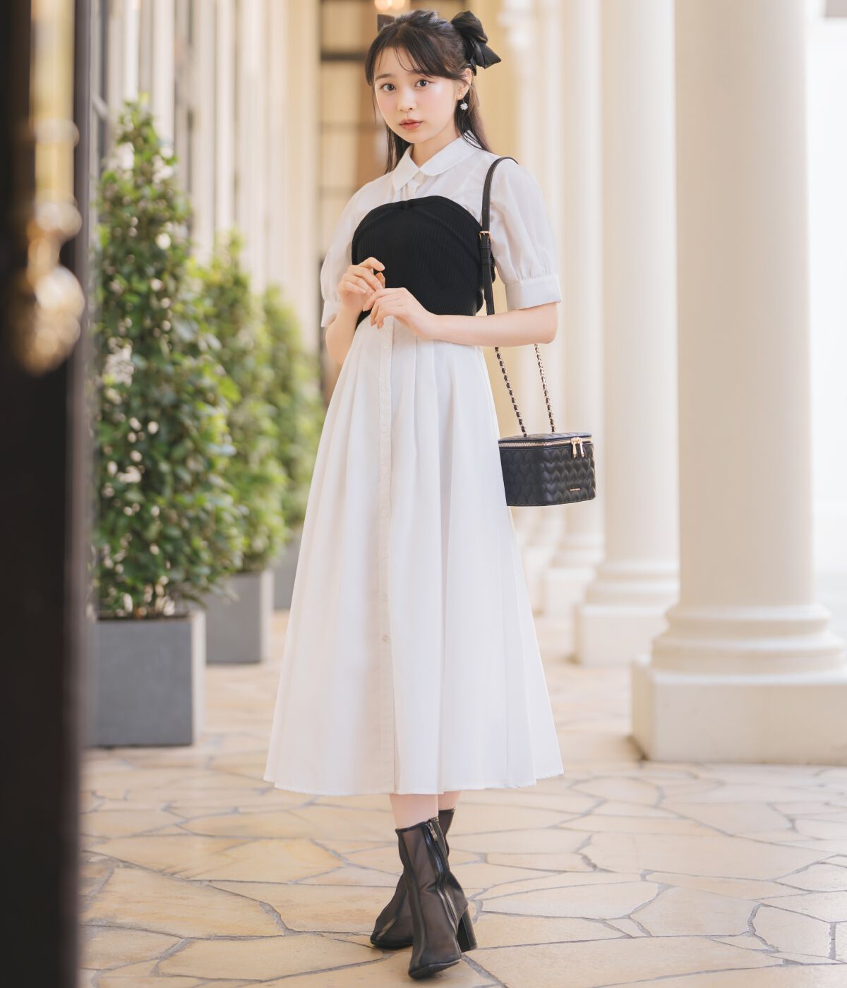 WILLSELECTION「ビスチェレイヤードタックシャツワンピース」|ワンピース|オフ