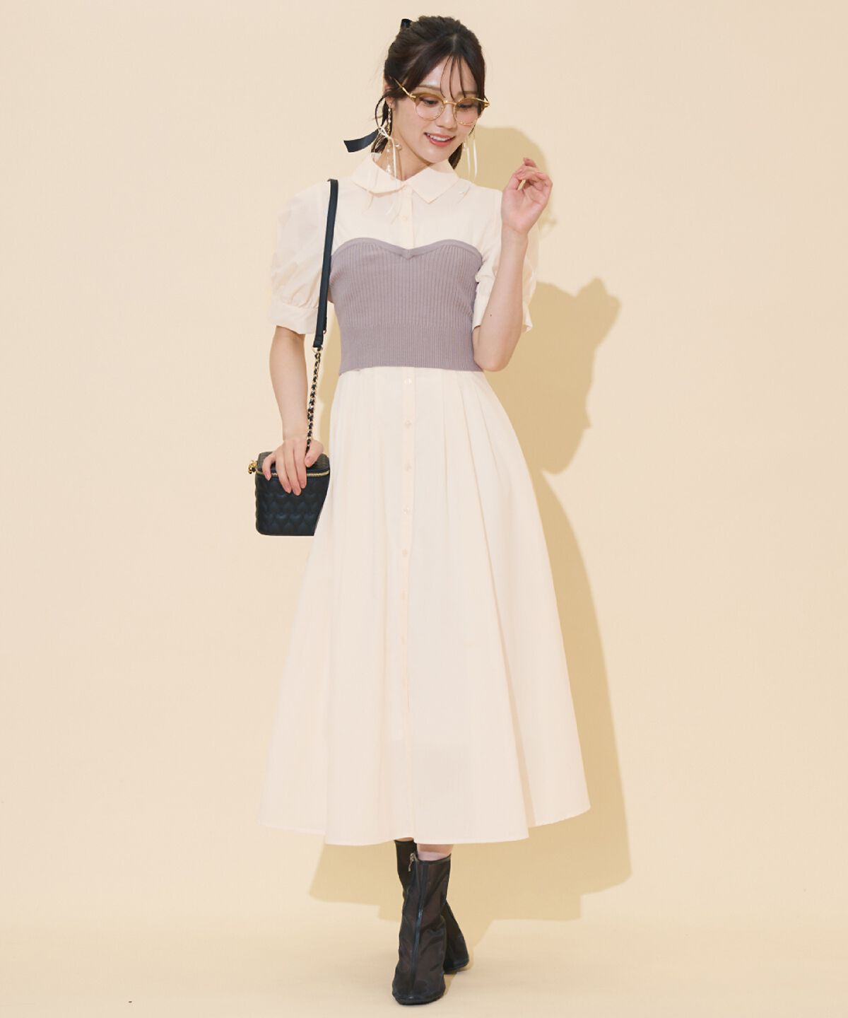 WILLSELECTION「ビスチェレイヤードタックシャツワンピース」|ワンピース|ﾗｲﾄﾍﾞｰｼﾞｭ