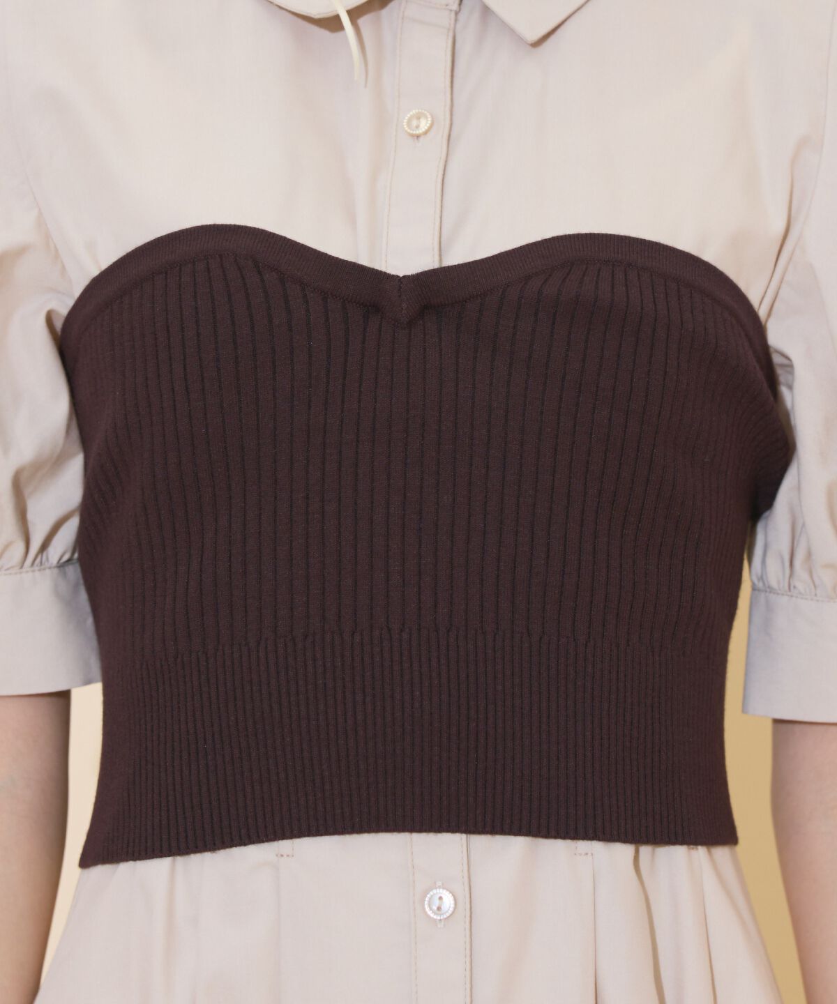 WILLSELECTION「ビスチェレイヤードタックシャツワンピース」|ワンピース|