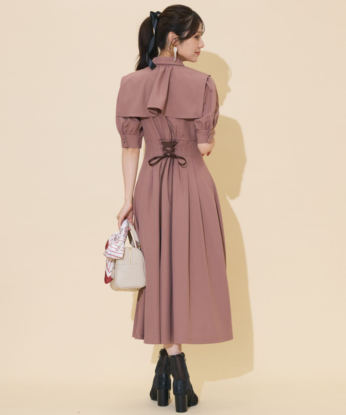 WILLSELECTION「スクエアラッフルシャツワンピース」|ワンピース|