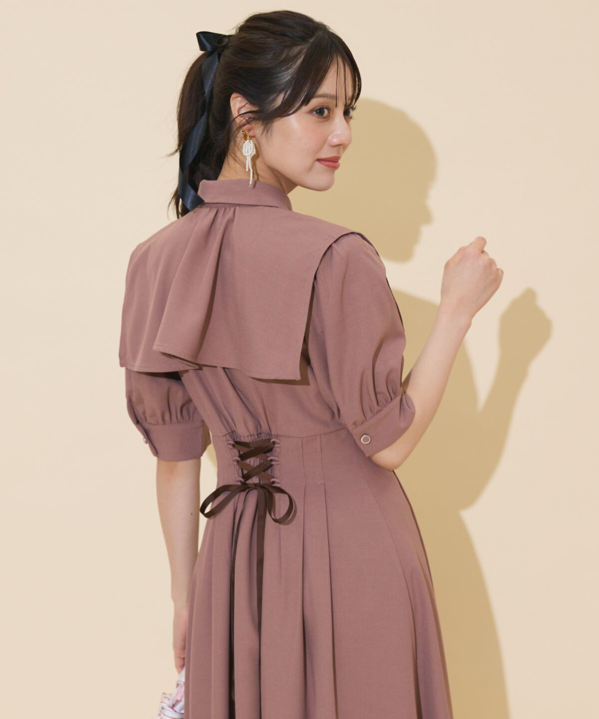 WILLSELECTION「スクエアラッフルシャツワンピース」|ワンピース|