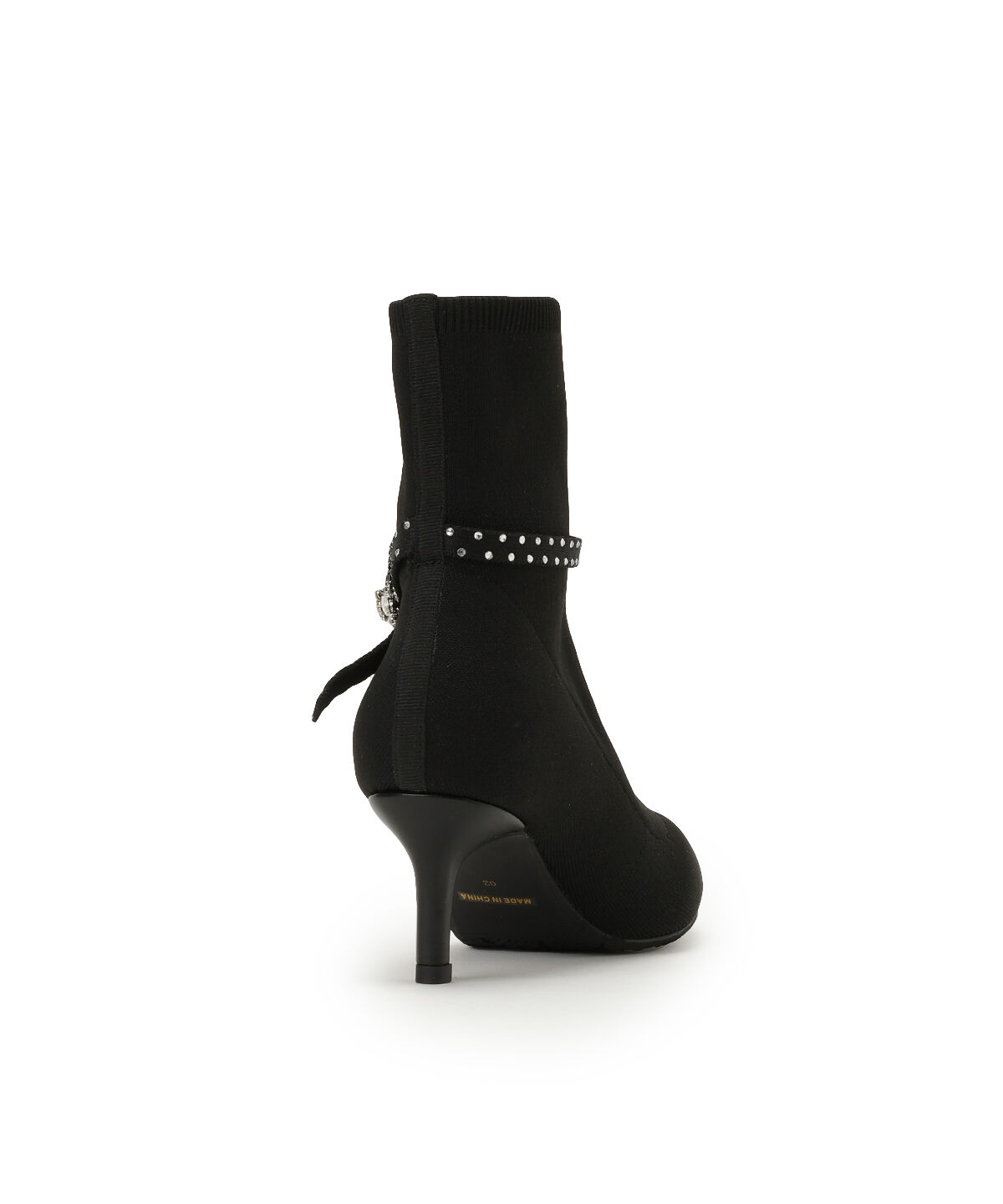 WILLSELECTION「ビジューブローチ付きソックスブーツ」|ショートブーツ|