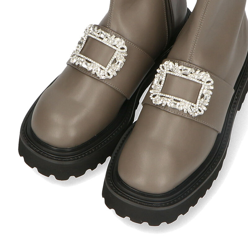 ORiental TRaffic「ビジューモチーフタンクソールブーツ/31432」|ショートブーツ|