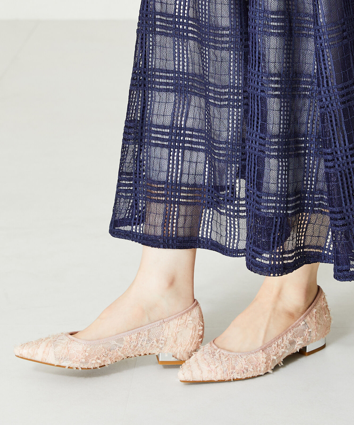 ORiental TRaffic「メタリックヒールチュールパンプス/41102」|パンプス|BEIGE