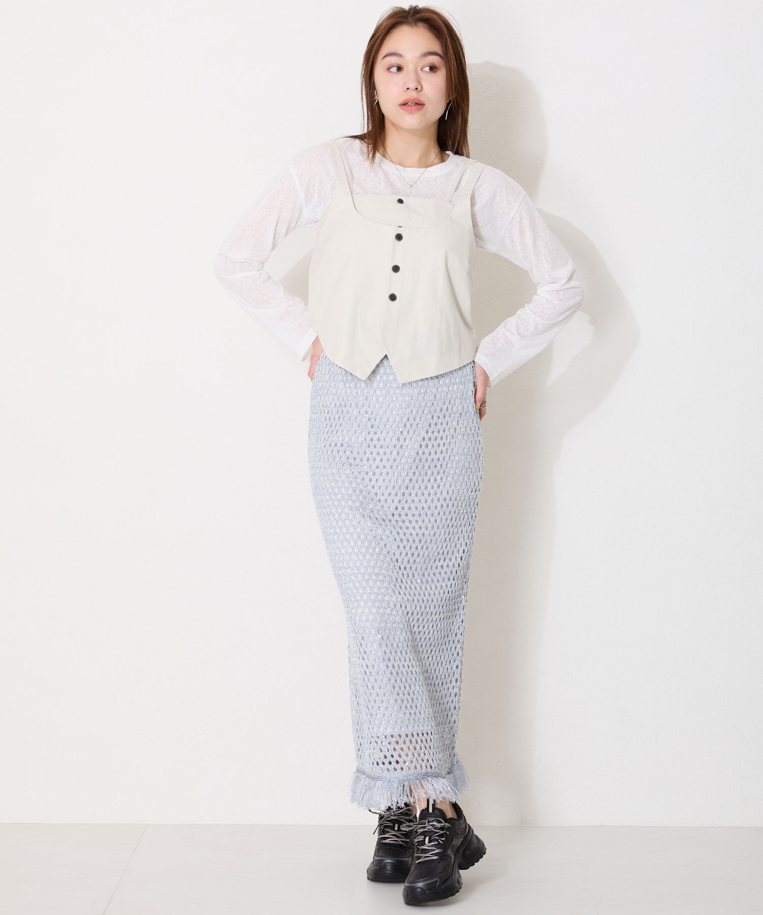 ORiental TRaffic「●2025春夏新作●配色パーツダッドスニーカー/OT3754」|スニーカー|