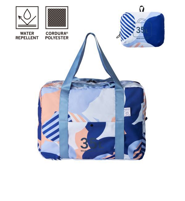 MILESTO「MILESTO&times;PAPIERTIGRE ポケッタブルボストン 35L」|ボストンバッグ|ブルー