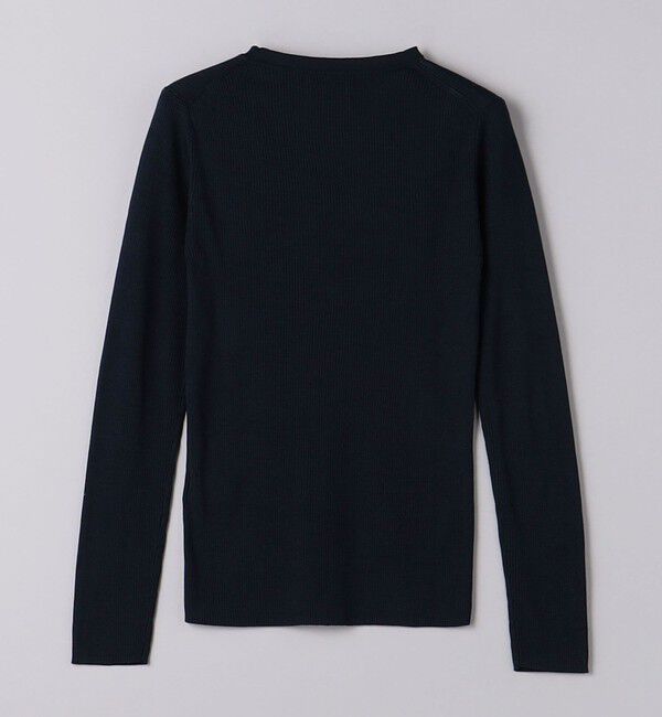 UNITED ARROWS「シルクリブ Uネック ニット」|ニット・セーター|