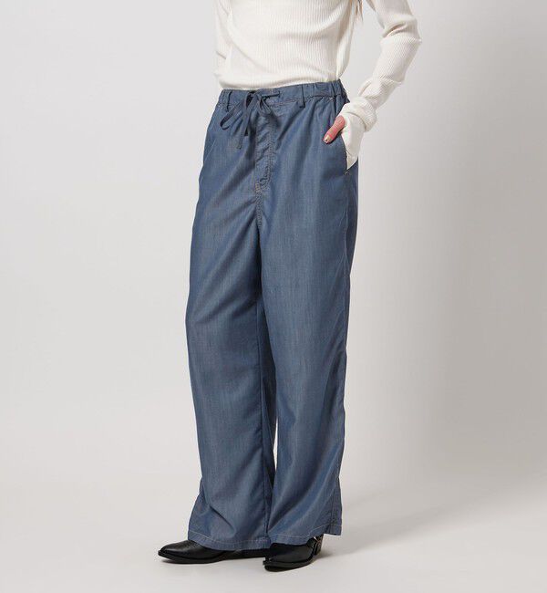 ASTRAET「＜ASTRAET＞デニムライク イージー ワイドパンツ」|その他|NAVY