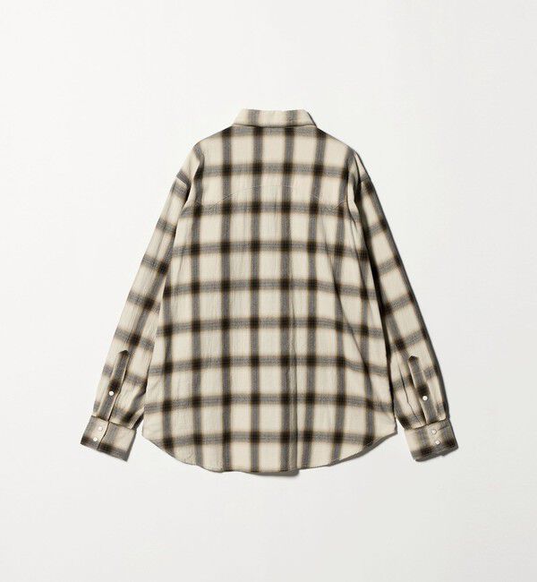 UNITED ARROWS「ハイツイスト オンブレーチェック ウエスタンシャツ 「SLOW &　」」|シャツ・ブラウス|