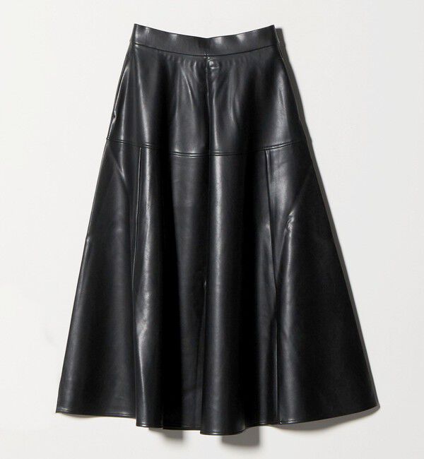 UNITED ARROWS「＜Marilyn Moon＞レザー ライク サーキュラー スカート」|スカート|BLACK