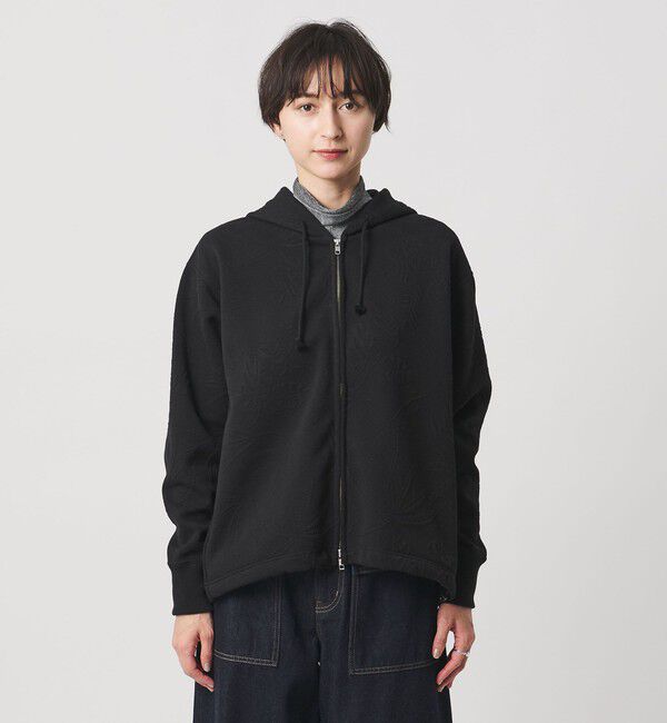 UNITED ARROWS「リーヴズ ジャガード スウェット パーカー」|パーカー|