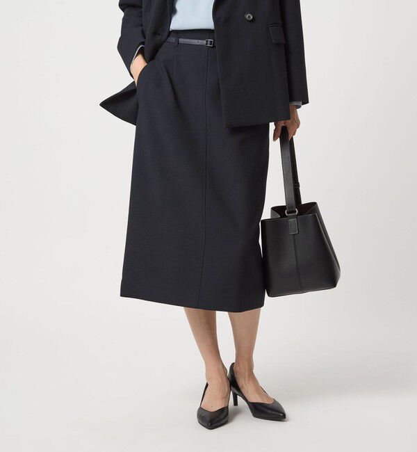 UNITED ARROWS green label relaxing「ダブルクロス タイト スカート ウォッシャブル ストレッチ」|タイト|