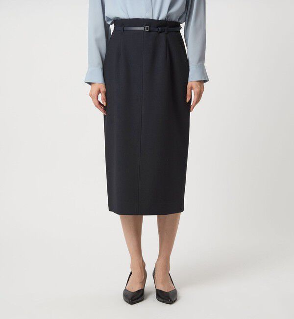 UNITED ARROWS green label relaxing「ダブルクロス タイト スカート ウォッシャブル ストレッチ」|タイト|