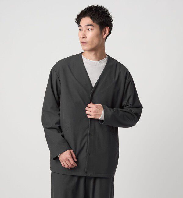 UNITED ARROWS green label relaxing「FREELITCH ノーカラー カーディガン -ストレッチ-」|カーディガン|